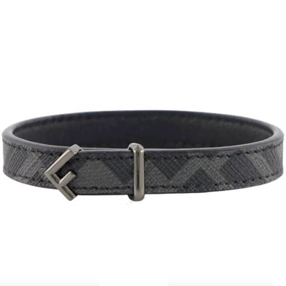 $380 Fendi F Logo Bracelet Size M